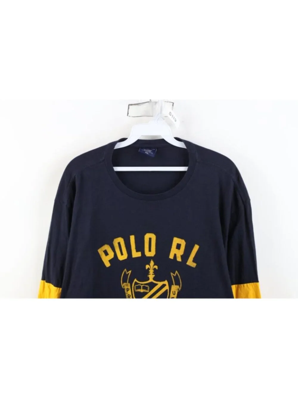 Vtg 90s Polo Sport Ralph Lauren Mens 2XL XXL Prep Raglan Long Sleeve T-Shirt